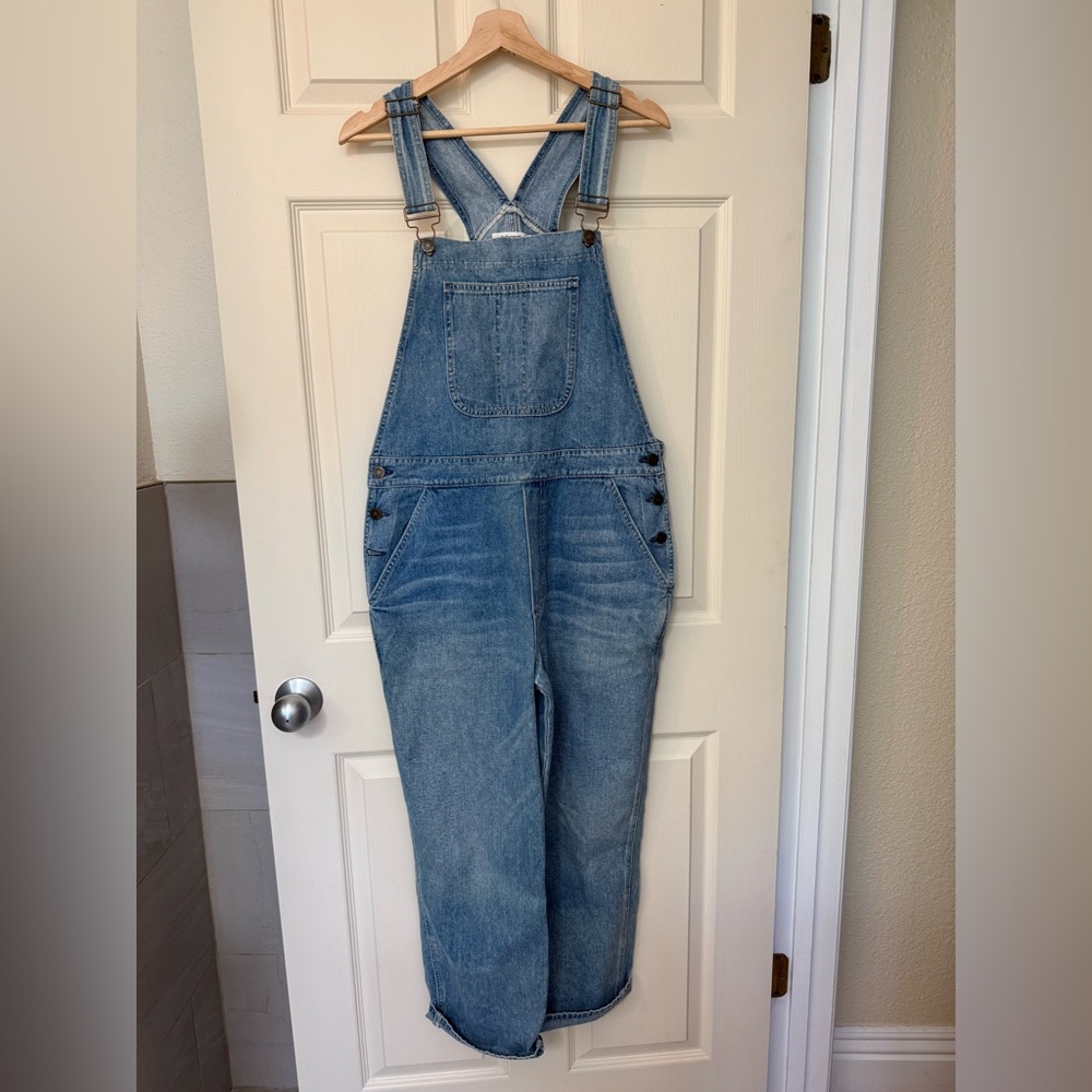 Reformation Light Blue Denim Overalls